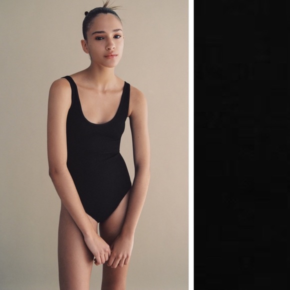 Zara Ribbed Seamless Bodysuit - Picture 4 of 5